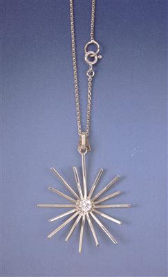Brillantanhänger an Halskette ca. 0,30 ct - Schmuck, Kunst & Antiquitäten