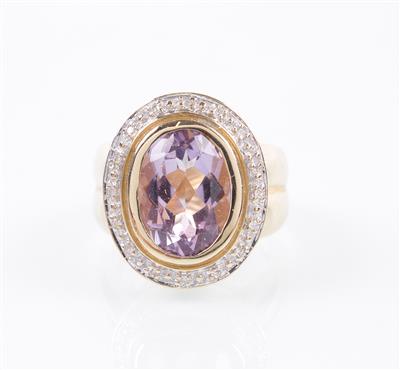 Amethyst/Diamantdamenring - Schmuck, Kunst & Antiquitäten