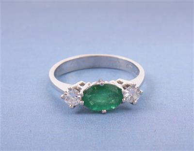 Brillant/Smaragd Damenring - Jewellery, Works of Art and art