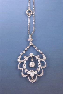 Altschliffbrillant/Diamant Anhänger zus. ca. 1,20 ct - Jewellery, Works of Art and art
