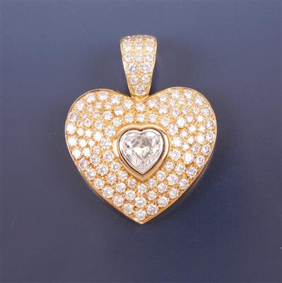 Brillant/Diamantanhänger zus. ca. 7,8 ct - Jewellery, Works of Art and art