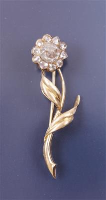 Diamant-Blütenbrosche - Klenoty, umění a starožitnosti