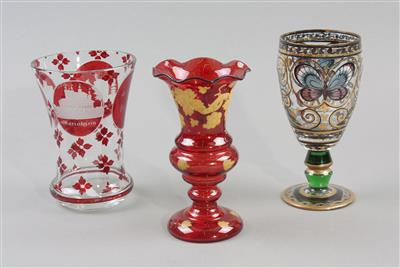 Vase/2 Trinkbecher - Jewellery, Works of Art and art