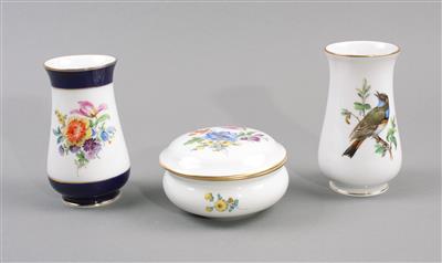 Deckeldose/2 Vasen - Antiques and art