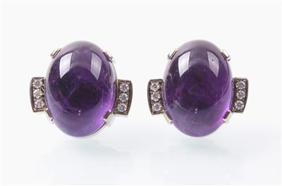 Brillant/Amethyst-Ohrclipse - Jewellery, Works of Art and art