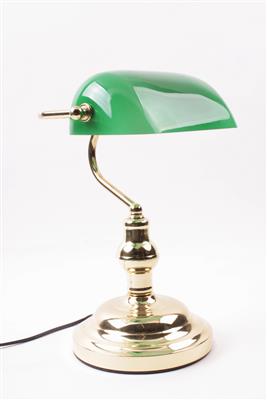 Schreibtischlampe, sogen. Bankierlampe, neuzeitliche Arbeit, - Schmuck, Kunst & Antiquitäten