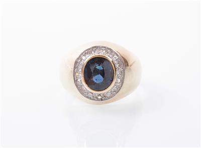 Diamant/Saphir-Ring - Schmuck, Kunst & Antiquitäten