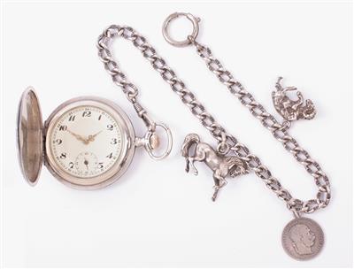 Herrentaschenuhr mit Uhrkette - Gioielli, arte e antiquariato