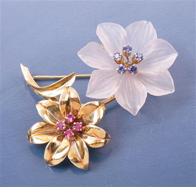 Blütenbrosche - Jewellery, Works of Art and Art