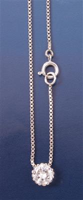 Brillantanhänger an Halskette ca 1,30 ct - Gioielli, arte e antiquariato