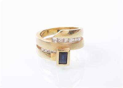Brillant/Diamant/Saphir-Ring - Gioielli, arte e antiquariato