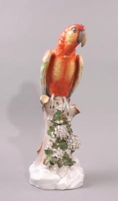 Papagei, Böhmen 1. Hälfte 20. Jhdt., - Schmuck, Kunst & Antiquitäten