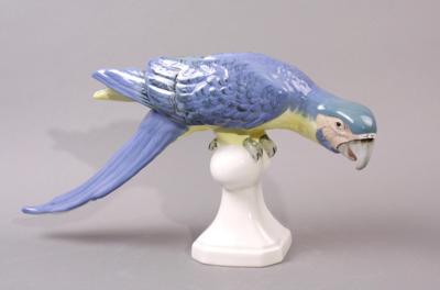 Papagei, böhmische Keramik Marke Royal Dux, - Gioielli, arte e antiquariato