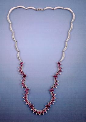 Diamant/Rubin Collier - Schmuck, Kunst & Antiquitäten