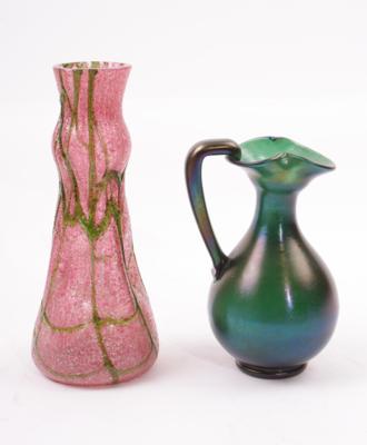 Henkelvase/Vase, Arbeit um 1880-1910, Ausführung Kralik und Josefinenhütte - Furniture, Art & Antiques