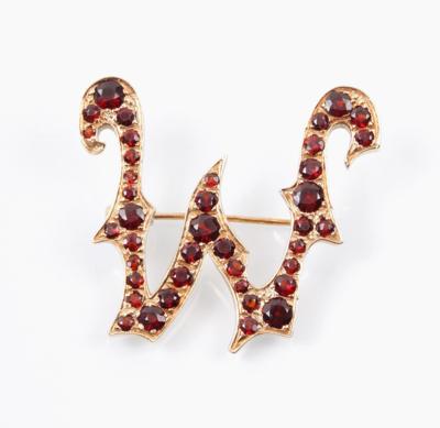 Buchstaben-Brosche "W" - Jewellery, antiques and art