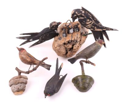 Konvolut Vogelfiguren in der Art Viechtauer, - Jewellery, antiques and art