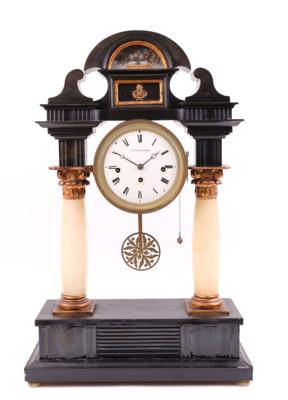 Biedermeier Kommodenuhr um 1830, - Schmuck, Kunst & Antiquitäten