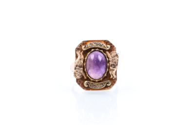 Diamant-Amethyst-Ring - Jewellery, antiques and art