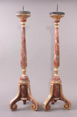 Paar Kerzenständer im Barockcharakter - Jewellery, antiques and art
