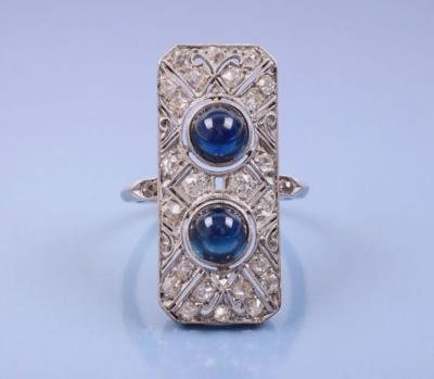 Diamant/Saphir-Ring - Jewellery, antiques and art