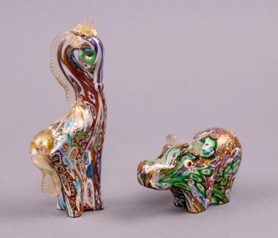 2 Tierfiguren, Kollektion Iprexiosi La Murrina/Murano, - Schmuck, Kunst & Antiquitäten