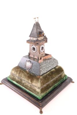 Modell vom Grazer Wahrzeichen"Uhrturm vom Schlossberg in Graz genau nach Original 1914" - Jewellery, antiques and art
