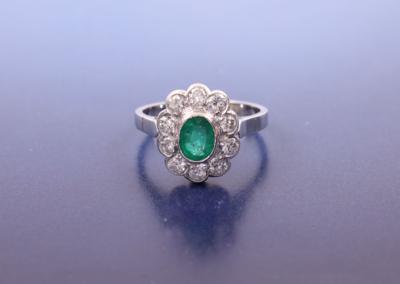 Brillanten/Smaragd Ring - Jewellery, Works of Art and art