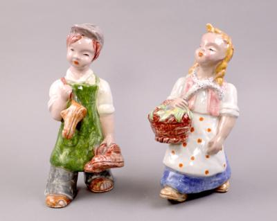 Figurenpaar "Blumenmädchen  &  Schuster", - Gioielli, arte e antiquariato