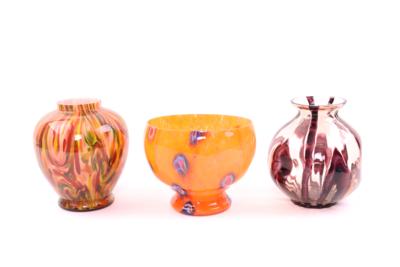 3 Vasen, teilweise Wilhelm Kralik/Böhmen 20. Jhdt. - Jewellery, Works of Art and art