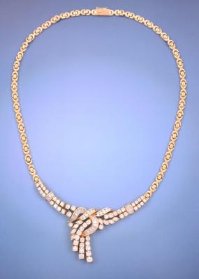 Brillant/Diamant-Collier zus. ca. 6,50 ct - Jewellery, Works of Art and art