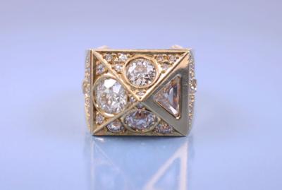 Brillant/Diamant-Ring zus. ca 6,50 ct - Jewellery, Works of Art and art