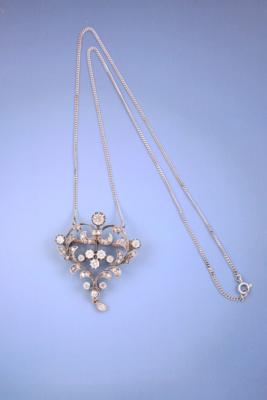 Collier/Brosche Diamanten ca 1,50 ct - Jewellery, Works of Art and art