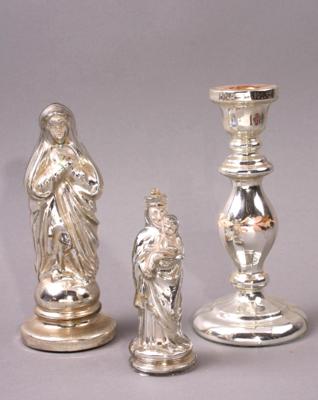 Kerzenständer/Heilige Maria/ Madonna mit Kind, Ende 19./ Anfang 20. Jhdt., - Schmuck, Kunst & Antiquitäten