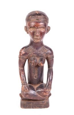 Afrikanische Figur einer sitzenden Frau - Klenoty, umění a starožitnosti