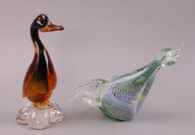 2 Wasservögel, Murano/ Italien, um 1960/70 - Schmuck, Kunst & Antiquitäten