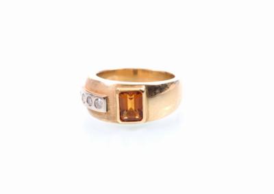 Brillant/Citrin-Ring - Gioielli, arte e antiquariato