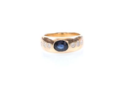 Brillant/Saphir-Ring - Gioielli, arte e antiquariato