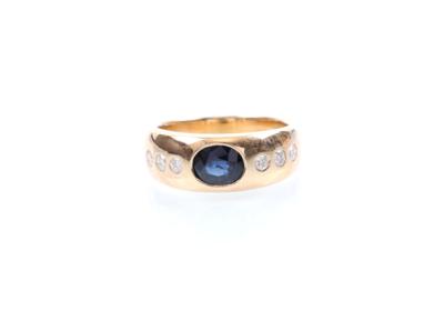 Brillant/Saphir-Ring - Schmuck, Kunst & Antiquitäten