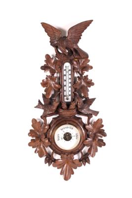 Thermometer/Barometer, 1. Drittel 20. Jhdt., - Jewellery, Works of Art and art