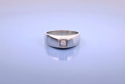 Brillantsolitär Herrenring ca. 0,20 ct - Jewellery, Works of Art and art