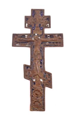 Ikonenkreuz, Osteuropa Ende 19./Anfang 20. Jhdt., - Schmuck, Kunst und Antiquitäten