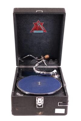 Koffergrammophon, 1. Hälfte 20. Jhdt., - Schmuck, Kunst und Antiquitäten