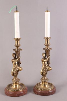 Paar Tischlampen, in klassizistischem Stil, - Gioielli, arte e antiquariato