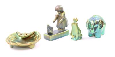 4 Figuren, ungarische Keramik, Marke Zsolnay/Pecs - Šperky, umění a starožitnosti