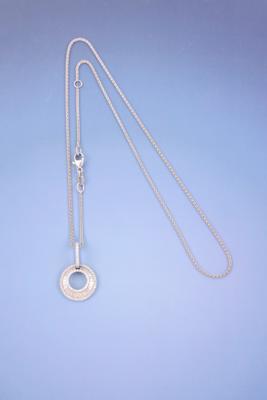 Brillant/Diamantanhänger Halskette zus. ca. 1 ct - Jewelry, Art & Antiques