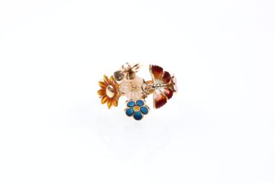 Brillant Perlmutt Blütenring - Jewelry, Art & Antiques