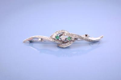 Brillant/Diamant/Smaragd - Brosche - Šperky, umění a starožitnosti