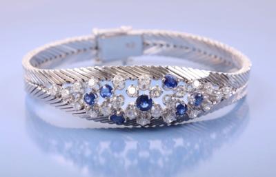 Brillant/Saphir-Armkette - Šperky, umění a starožitnosti