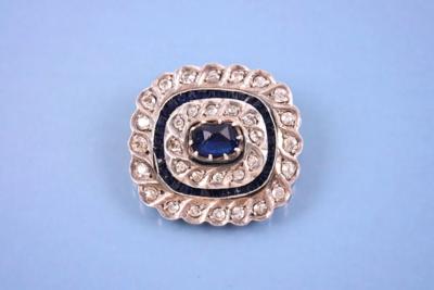 Diamant-Brosche zus. ca. 1 ct - Jewelry, Art & Antiques